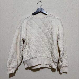 White/cream quilted sweatshirt